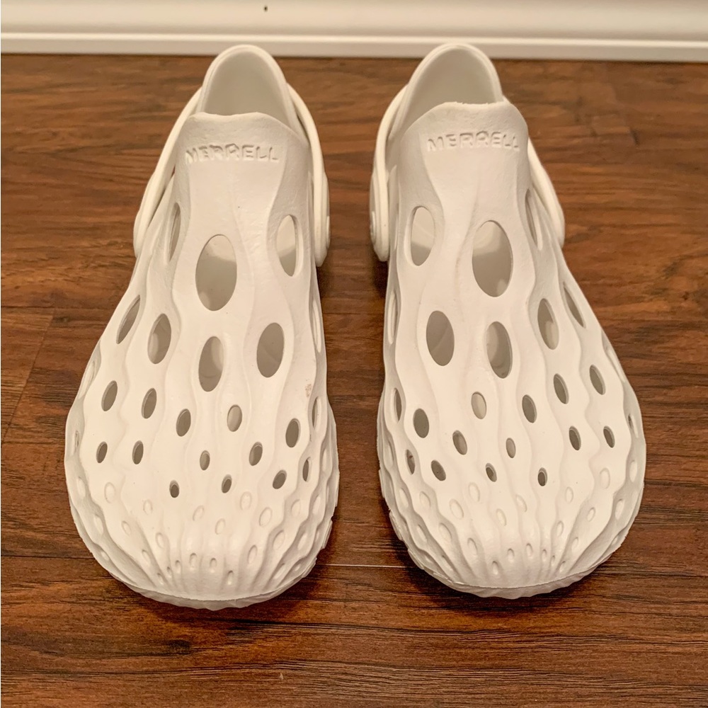 New MERRELL Kids' Hydro Moc Water Resistant Clog In White Size 3Y